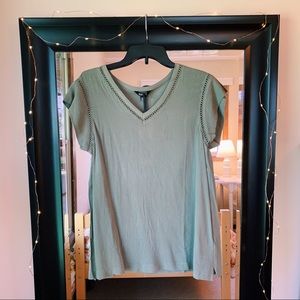 Green Flowy Shirt